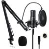 MAONO AU-PM320S - Set microfon condenser profesional studio, cablu XLR si suport